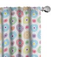 thumbnail image 1 of Ambesonne Vintage Curtains, Colorful Dots Circles Art, Pair of 28"x84", Sea Green Orange Violet, 1 of 5