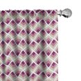 thumbnail image 1 of Ambesonne Vintage Curtains, Continuous Geometric Tiles, Pair of 28"x63", Dark Magenta and Dried Rose, 1 of 5