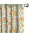 thumbnail image 1 of Ambesonne Vintage Curtains, Floral Peony Bouquets, Pair of 28"x63", Pale Orange Green White, 1 of 5