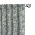 thumbnail image 1 of Ambesonne Vintage Curtains, Floral Squares Mosaic Art, Pair of 28"x63", Reseda Green and Grey Yellow, 1 of 3