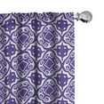 thumbnail image 1 of Ambesonne Vintage Curtains, Geometric Motif, Pair of 28"x84", Blue Violet White, 1 of 5