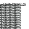 thumbnail image 1 of Ambesonne Vintage Curtains, Gradient Retro Lines, Pair of 28"x84", Charcoal Grey, 1 of 5