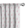 thumbnail image 1 of Ambesonne Vintage Curtains, Monochrome Feathers Plot, Pair of 28"x63", Soft Pink and White, 1 of 4