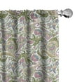 thumbnail image 1 of Ambesonne Vintage Curtains, Persian Pickles Ornate, Pair of 28"x63", Pale Brown Mauve and Green, 1 of 5