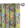 thumbnail image 1 of Ambesonne Vintage Curtains, Rainbow Color Geometric, Pair of 28"x84", Multicolor, 1 of 5