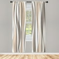 thumbnail image 1 of Ambesonne Vintage Curtains, Retro Funky Lines Abstract, Pair of 28"x63", Dark Tan, 1 of 2