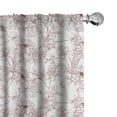 thumbnail image 1 of Ambesonne Vintage Curtains, Rustic Sprigs Wild Poenies, Pair of 28"x95", Burgundy White, 1 of 5