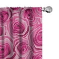 thumbnail image 1 of Ambesonne Vintage Curtains, Simplistic Nostalgic Roses, Pair of 28"x95", Magenta Soft Pink, 1 of 5