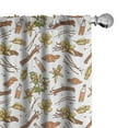 thumbnail image 1 of Ambesonne Vintage Curtains, Vanilla Twigs Flowers Oil, Pair of 28"x95", Pale Cinnamon Mustard, 1 of 1