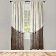 thumbnail image 1 of Ambesonne Vintage Curtains, Victorian Motifs Baroque, Pair of 28"x63", Dark Brown, 1 of 2