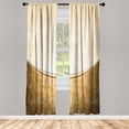 thumbnail image 1 of Ambesonne Vintage Curtains, Victorian Motifs Baroque, Pair of 28"x84", Dark Sand, 1 of 2