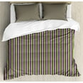thumbnail image 1 of Ambesonne Vintage Duvet Cover Set, Blue Green Bold Stripes, Calking, Royal Blue Lime Green, 1 of 3