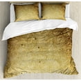 thumbnail image 1 of Ambesonne Vintage Duvet Cover Set, Brown Floral Ornaments, Queen, Tan, 1 of 3