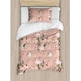 thumbnail image 1 of Ambesonne Vintage Duvet Cover Sets, Blooming Oriental Garden, 2-Twin, Pale Salmon Multicolor, 1 of 3