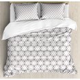 thumbnail image 1 of Ambesonne Vintage Duvet Cover Sets, Geometry Inspired Shapes, 2-Queen, White and Dark Mauve, 1 of 7