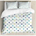 thumbnail image 1 of Ambesonne Vintage Duvet Cover Sets, Polka Dots Fashion, 2-King, Apple Green Jade Green, 1 of 7