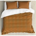 thumbnail image 1 of Ambesonne Vintage Duvet Cover Sets, Retro Ogee Graphic, 2-King, Burnt Orange Turquoise, 1 of 7