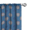 thumbnail image 1 of Ambesonne Vintage Ethnic Window Curtains, Minimalist Blooming, Each 28" W x 95" L, Dark Sky Blue Multicolor, 1 of 3