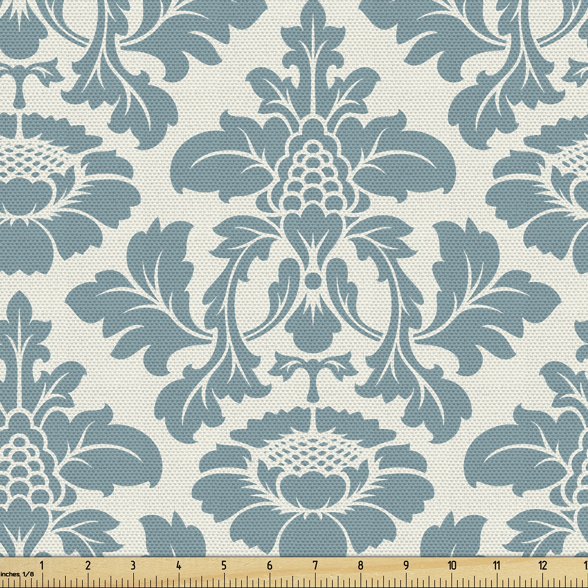 Ambesonne Vintage Fabric by the Yard Upholstery, Flowers Art Deco