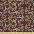 thumbnail image 1 of Ambesonne Vintage Fabric by the Yard Microfiber, Floral Boho Inspired Art, 2 Yards, Dark Pink and Slate Brown, 1 of 2