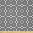 thumbnail image 1 of Ambesonne Vintage Fabric by the Yard Microfiber, Greyscale Circular Motif, 1 Yard, Dimgray and Pale Taupe, 1 of 2