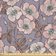 thumbnail image 1 of Ambesonne Vintage Fabric by the Yard Microfiber, Poppy Buds Garden Art, 2 Yards, Mauve Blush, 1 of 2