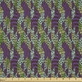 thumbnail image 1 of Ambesonne Vintage Fabric by the Yard Microfiber, Wild Cat Triangles Plot, 3 Yards, Violet Green and Seafoam, 1 of 2