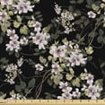 thumbnail image 1 of Ambesonne Vintage Fabric by the Yard, Spring Branches Motif Print, 2 Yards, Charcoal Grey and Green, 1 of 5