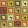 thumbnail image 1 of Ambesonne Vintage Fabric by the Yard Upholstery, Animals Pattern, 1 Yard, Black and Brown, 1 of 5