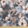 thumbnail image 1 of Ambesonne Vintage Fabric by the Yard Upholstery, Art Watercolor Floral Print, 10 Yards, Pale Rust Slate Blue, 1 of 5