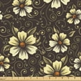 thumbnail image 1 of Ambesonne Vintage Fabric by the Yard Upholstery, Floral Garden Flowers Art, 10 Yards, Dark Taupe Fawn and Umber, 1 of 5