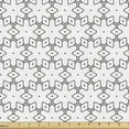 thumbnail image 1 of Ambesonne Vintage Fabric by the Yard Upholstery, Geometry Inspired Shapes, 3 Yards, White and Dark Mauve, 1 of 5