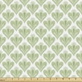 thumbnail image 1 of Ambesonne Vintage Fabric by the Yard Upholstery, Greenish Floral Shapes Art, 1 Yard, Pistachio Green White, 1 of 5