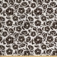 thumbnail image 1 of Ambesonne Vintage Fabric by the Yard Upholstery, Nostalgic Flora Pattern, 3 Yards, Dark Brown and White, 1 of 4