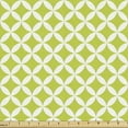 thumbnail image 1 of Ambesonne Vintage Fabric by the Yard Upholstery, Retro Diamond Star Rounds, 1 Yard, Yellow Green White, 1 of 5