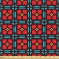 thumbnail image 1 of Ambesonne Vintage Fabric by the Yard Upholstery, Retro Multicolored Ornament, 5 Yards, Dark Seafoam Maroon, 1 of 5
