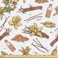 thumbnail image 1 of Ambesonne Vintage Fabric by the Yard Upholstery, Vanilla Twigs Flowers Oil, 1 Yard, Pale Cinnamon Mustard, 1 of 5