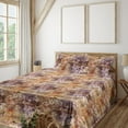 thumbnail image 1 of Ambesonne Vintage Fitted & Flat Sheet with Sham 3 Pcs Set, Floral Bouquet Retro Spring, Twin, Cinnamon Caramel Mauve, 1 of 1