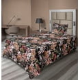 thumbnail image 1 of Ambesonne Vintage Fitted & Flat Sheet with Sham 3 Pcs Set, Scattered Garden Flowers, Twin XL, Olive Green and Pale Salmon, 1 of 1