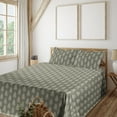 thumbnail image 1 of Ambesonne Vintage Fitted & Flat Sheet with Sham 3 Pcs Set, Spring Flowers Meadow Print, Twin, Green Brown and Off White, 1 of 5