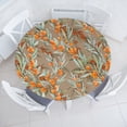 thumbnail image 1 of Ambesonne Vintage Fitted Round Tablecloth, Leaves Sea Buckthorn Berry, 40"- 44" Diameter, Dark Orange Pale Green, 1 of 1