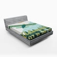 thumbnail image 1 of Ambesonne Vintage Fitted Sheet, Adventure in Sky Plane, Queen Size, Multicolor, 1 of 3