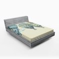 thumbnail image 1 of Ambesonne Vintage Fitted Sheet, Air Balloons in Sky, Queen Size, Green Blue, 1 of 2