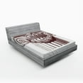 thumbnail image 1 of Ambesonne Vintage Fitted Sheet, Antique Column Roman, Queen Size, Burgundy and White, 1 of 2