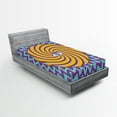 thumbnail image 1 of Ambesonne Vintage Fitted Sheet, Color Hypnotic Circles, Twin XL Size, Multicolor, 1 of 3