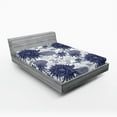 thumbnail image 1 of Ambesonne Vintage Fitted Sheet, Dotted Digital Paint, Full Size, Blue White, 1 of 2