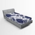 thumbnail image 1 of Ambesonne Vintage Fitted Sheet, Dotted Digital Paint, Twin Size, Blue White, 1 of 2