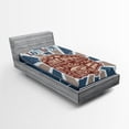 thumbnail image 1 of Ambesonne Vintage Fitted Sheet, English Bus Grunge Art, Twin XL Size, Blue Red Beige, 1 of 2