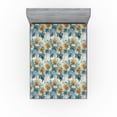 thumbnail image 1 of Ambesonne Vintage Fitted Sheet, Floral Composition Creamy, King Size, Dark Cadet Blue Eggshell, 1 of 5