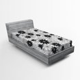 thumbnail image 1 of Ambesonne Vintage Fitted Sheet, Flowers Bridal Floral, Twin Size, White Black, 1 of 2